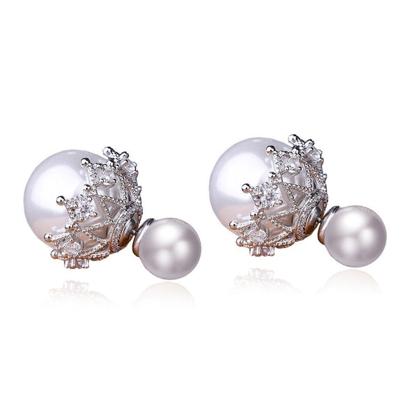 Fashion Double Side Tiny Zircon Crystal