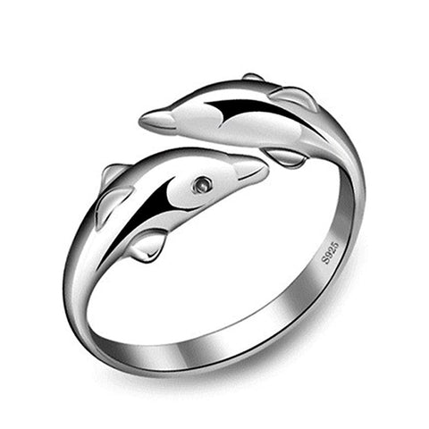 Trendy Cute Dolphin Smooth Open Ring