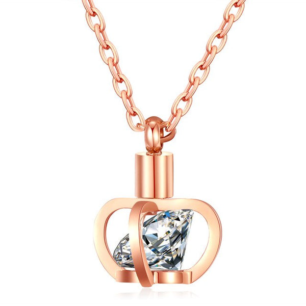 Perfume Crown Design Stainless steel Pendant