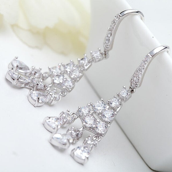 Luxury Elegant Multicolor  Crystal Dangle