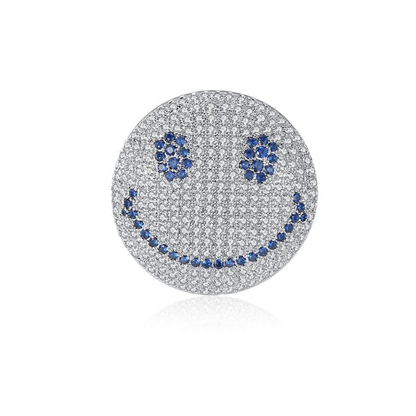 Fashion Cute Face Smile Round Shape Broochs