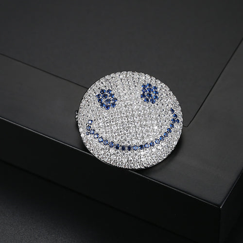 Fashion Cute Face Smile Round Shape Broochs
