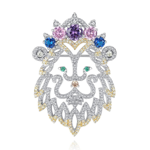 Luxury Elegent Lion's head Brooches