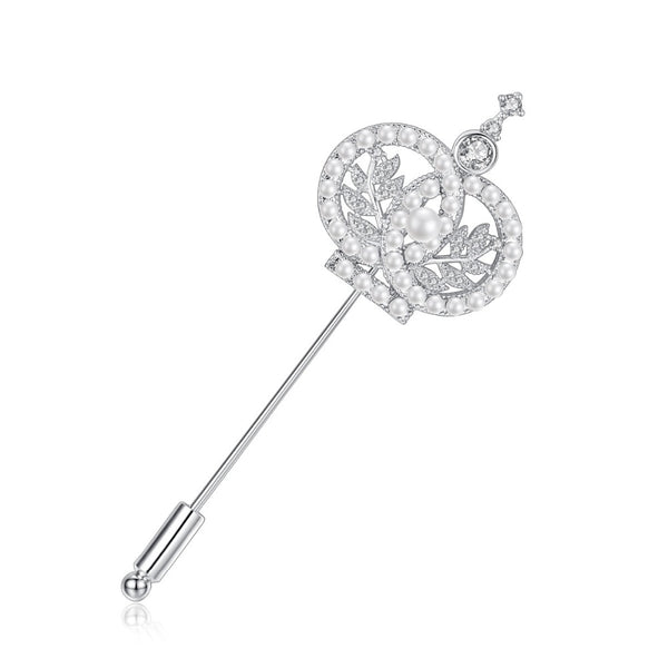 Fashion crown leaves Brooch