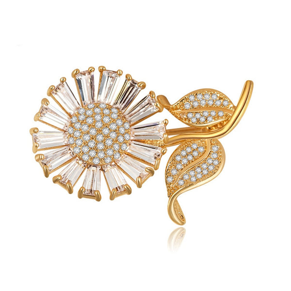 Fashion Big Sun Flower Brooch