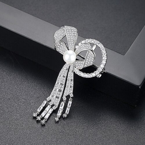 Fashion Elegant bowknot Brooch Collar Pins for Women