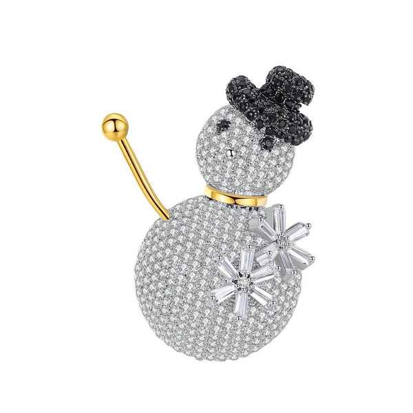 Cute Snowman Shape Brooch