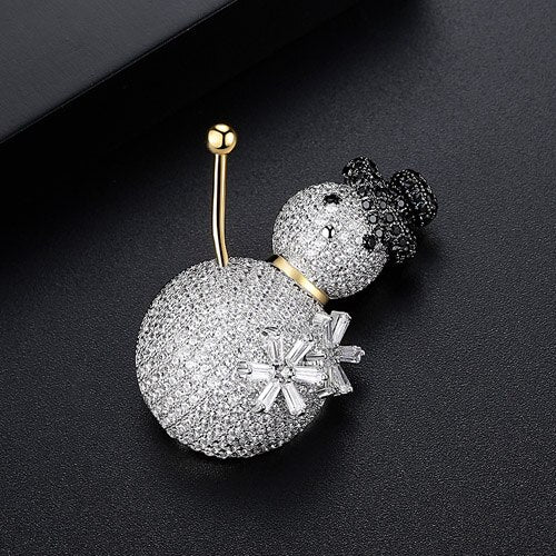 Cute Snowman Shape Brooch